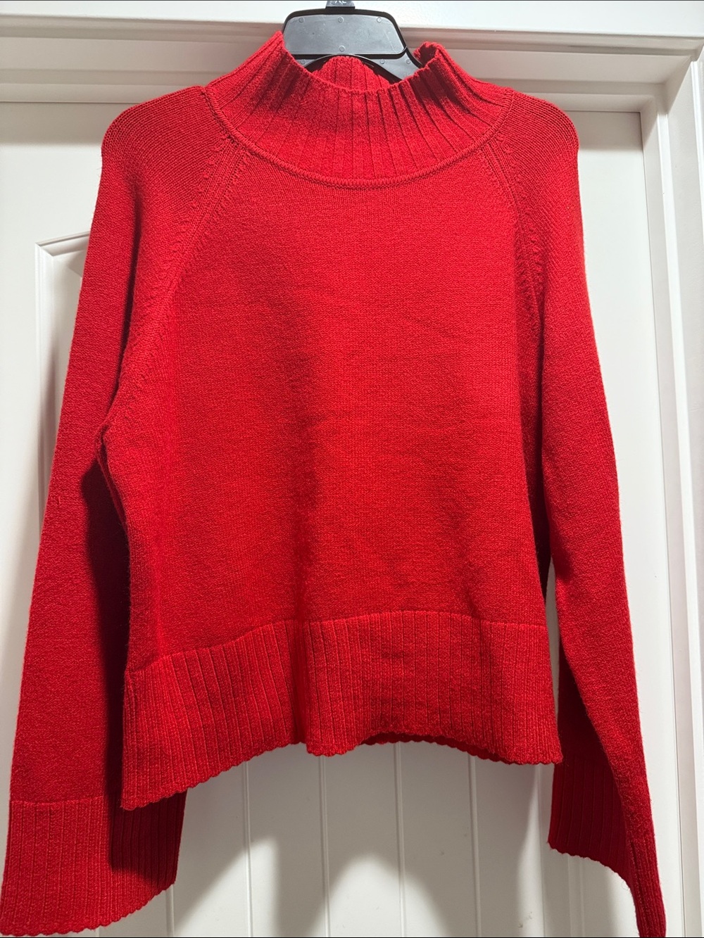 Classic Red Turtleneck Sweater - Women